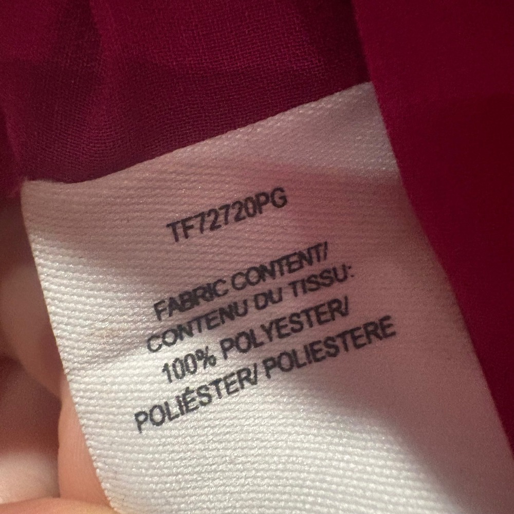 Derek Lam 10 Crosby Magenta Pleated Mock Neck Tie Sleeveless Blouse Size 6 - Picture 5 of 6